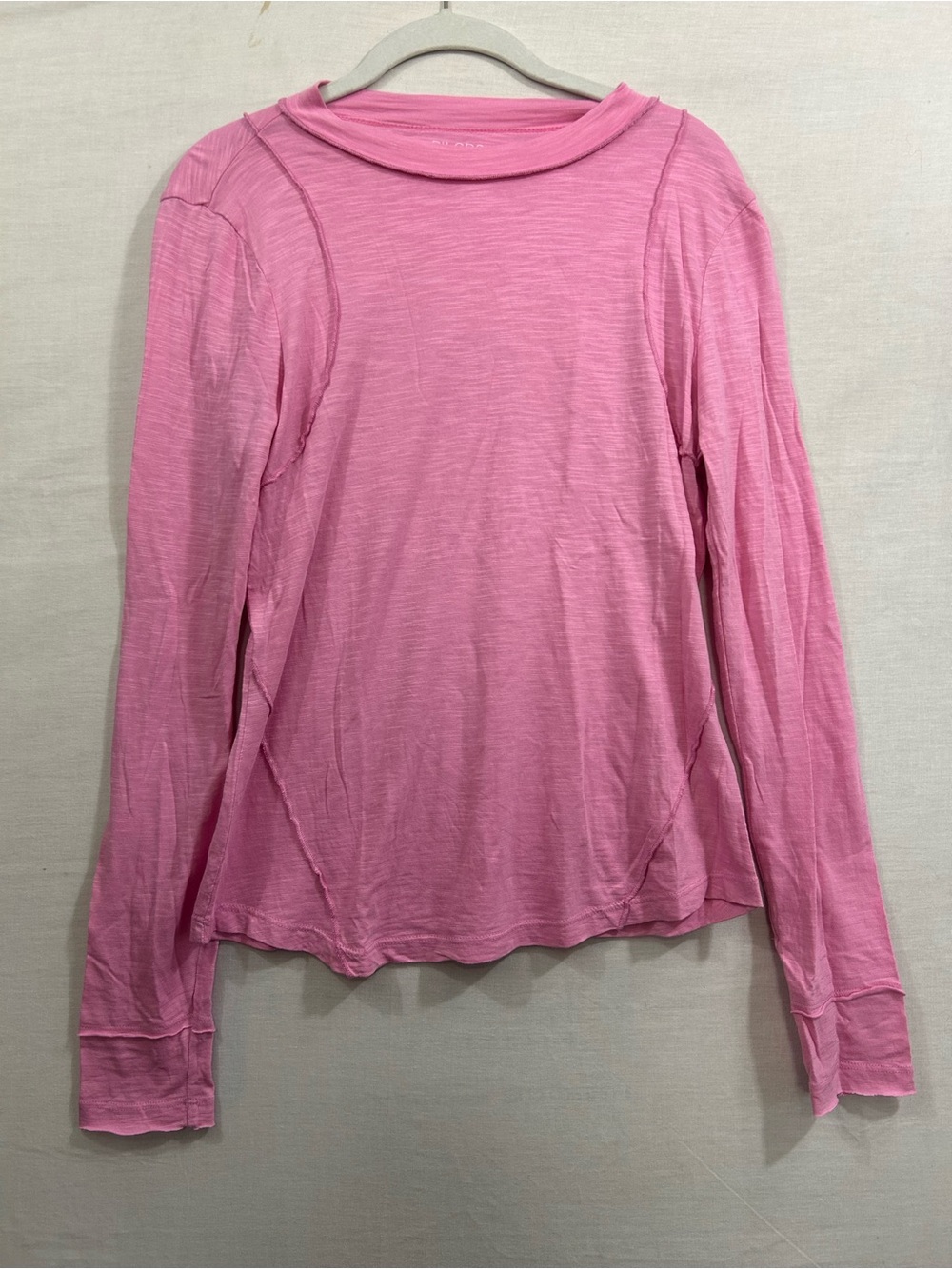 Pink Pilcro Stitched Long-Sleeve Top from Anthropologie.